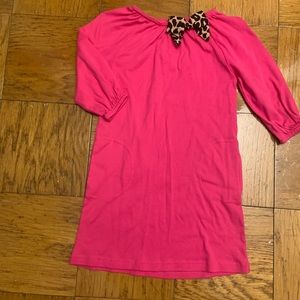 Girls Dress with Animal Print bow